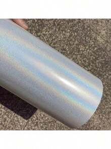 1 Roll Rainbow Holographic White Car Wrap Vinyl Film, Self-Adhesive, Waterproof, UV-Resistant, Suitable For Vehicle Exterior And Interior Decoration, High Temperature Resistant, Applicable To Various Car Models, Exquisite Appearance - One Size Fits All - View 18