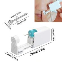 1 pieza Pistola desechable para perforación de nariz con perno de acero inoxidable incorporado, kit de auto-perforación de nariz para cartílago nasal - Multicolor - Ver 7