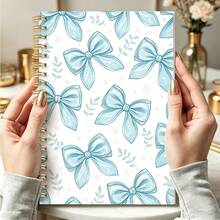 1PC A5 Bow Cover Mini Diary With Soft Bow Design And Polka Dot Pages, Perfect For Students And Professionals As A Compact Portable Office Supply - Multicolor - View 8