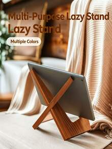 1pc Minimalist X-Shaped Wooden Desktop Stand, Sturdy Cross Display Rack, Multi-Functional Support Stand, Suitable For Phone, Tablet, Cookbook, Decorative Items, Ideal Desktop Accessory For Living Room, Kitchen And Home Daily Use - Multiple Styles - View 5