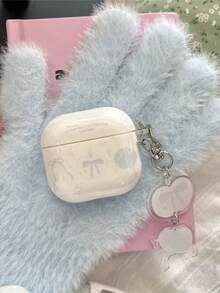 Casing Pelindung Earphone Gaya Gadis Segar Pita Biru Susu Apple Pods 4 Casing Pelindung Earphone Bluetooth Nirkabel Pods Pro 2 Penutup Earphone Bluetooth Pods 3 Liontin - Baby Blue - View 2