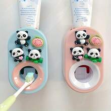 Easy Install Panda Toothpaste Squeezer - Wall-Mounted No-Drill Squeezer, Cute 3D Design - Perfect Bathroom Accessory & Christmas/Halloween Gift - A - View 4