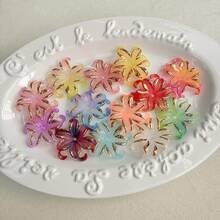 Two Tone Hot Stamping Gold Iris Flower Accessories, Hair Clips, DIY Accessories, Perforated Bracelets, Mobile Phone Chains, Material Matching - Multicolor - View 3