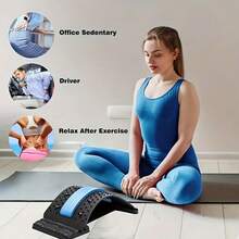 Lumbar Relaxation Stretcher, Multi-Layer Back Cookie, Upper And Lower Back Stretching And Relaxation Device, Lumbar Support Spinal Board, Yoga Auxiliary Support, Adjustable Height Lumbar Massager With 3 Adjustable Settings, Suitable For Chairs And Cars - Multicolor - View 4