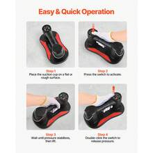 Electric Vacuum Suction Cup, 375 Lbs Max Lifting Capacity, Vacuum Glass Lifter With Digital Display, Heavy Duty Tile Suction Cup Tool For Lifting Tile, Granite, Wood, Paver, Drywall, Windows - 375 Lbs - View 4