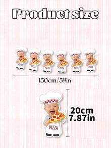 Custom Kid Photo Little Pizza Chef Birthday Banner,One Slice Happy Birthday Decor,Pizza Party Bunting,First Birthday Gift,Nursery Decor,Baby Shower - Multicolor - View 3