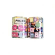 1 Roll English Letter Phrase PET Tape Stickers, Suitable For Notebook Decoration, Scrapbook Collage Material, Phone Case Decoration, Water Bottle Decoration, Waterproof Easy-Tear Planner Tape Stickers - A - View 3