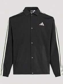 Adidas Men's ST 3ST  J Jacket Woven Hoodless Outerwear KR2499 - Black - View 3