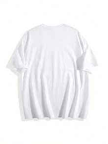 4-Pack Men's T-Shirts In Pure Cotton With Crew Neck And Print, Casual And Versatile, Ideal For Spring And Summer - 白色 - 查看 3