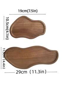1/2/3 Peças Bandejas de Jacarandá, Travessas de Serviço, Pratos Decorativos, Bandejas de Madeira Multiuso, Bandeja de Café, Bandeja de Banheiro, Suporte Rústico para Sabonete, Para Decoração Doméstica, Mesa, Armazenamento de Cozinha, Adequado para Dia dos Namorados, Reuniões - Marrom - Visão 11