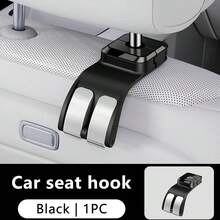 2件組汽車後座頭枕掛鉤，通用車用多功能雙掛鉤，耐重型ABS材質，承重55磅，360°可旋轉折疊隱藏式掛鉤，萬聖節車主禮物 - 一般款 - 查看 6