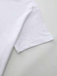 Neues Herren-T-Shirt mit kurzen Ärmeln, Buchstaben- und Palmenprint, Strandurlaubsstil, Frühlingsoutfit, Baumwoll-T-Shirt, T-Shirt, Herren-T-Shirt. - Weiß 4 - Übersicht 3