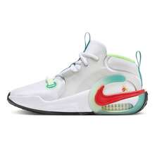 Nike Air Zoom Crossover 2 Breathable Mesh Comfortable Cushioning Anti-Slip Durable GS Fabric Synthetic Leather Basketball Shoes White Green - White/Green - View 8