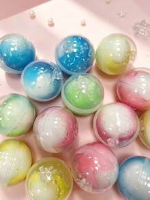 1 pièce Nouvelle balle artisanale brillante dégradée croustillante, jouet anti-stress à presser - Multicolore - Voir 2