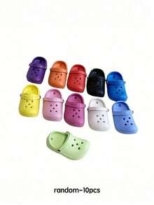 10pcs Parrot Chewing Toy Slipper Model, Suitable For Spring And Summer Bird Chewing And Cleaning, Relieves Discomfort Caused By High-Level Ventilation, An Educational Bird Training Toy, Silicone Material, Random Color. - 1pc Training Hoop - View 10