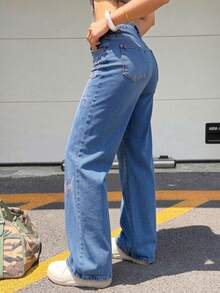 Women Jeans - Dusty Blue - View 4