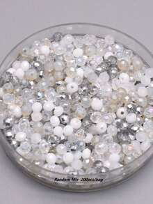 Random200pcs 4mm Mix Color Bicone Glass Loose Beads For Jewelry Making Necklace Accessories - Multicolor - View 4