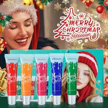 KORMESIC 5pcs Christmas Lip Gel Set, Moisturizing & Nourishing, Anti-Freeze & Anti-Cracking, Fades Lip Lines In Autumn/Winter, Prevents Dryness & Cracking, Lip Care Lip Balm & Lip Oil Set, Christmas Holiday Gift - Assorted - View 7