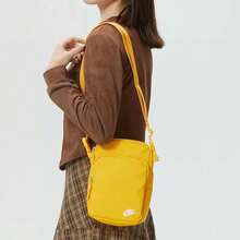 Nike Heritage 3L 字母印花 拉鍊開合 布料 單肩斜背包 男女同款 金黃 - 黃色 - 查看 2
