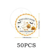 Halloween Thank You Tags Thank You For Coming Tag Cute Floral Spooky Ghost Gift Tags For Birthday Baby Shower Party Favors Gifts Wrapping - Halloween Silly Goose - View 7