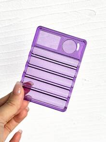 Minimalist Transparent Nail Art Pen Holder, Lightweight Pen Stand With Carved Design, Multifunctional Desktop Storage Tool, Professional Nail Salon Pen Organizer - Multicolor - View 6