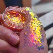 1pc 4-Color Nail Art Powder Opal Powder Dreamy Polarized Powder Thin Ice Crystal Snow Velvet Powder Cloud Brocade Powder Fairy Nail Decoration Glitter Powder - A - View 14