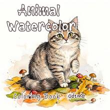 Libro para colorear de gatos en el jardín, audaz y fácil: lindo gato naranja esponjoso rodeado de rosas, flores silvestres y mariposas, ilustraciones de gatitos florales con contornos gruesos y simples para adultos y principiantes, alivio del estrés - DJ-029 Jardín de gatos - Ver 12
