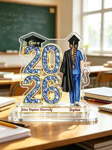 Personalized Custom Graduation Acrylic Flower Plaque Display Stand 2026 Class Nurse Gift Customized Name University Souvenir Graduation Decoration Gift Back To School Gift School Opening Season Gift Birthday Gift For Her - Style 19 - View 6