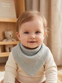 3pcs Summer Candy Color Cute Triangle Baby Bibs, Soft Skin-Friendly Baby Drool Bibs Set - Multicolor - View 7