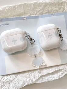 Casing Pelindung Earphone Gaya Gadis Segar Pita Biru Susu Apple Pods 4 Casing Pelindung Earphone Bluetooth Nirkabel Pods Pro 2 Penutup Earphone Bluetooth Pods 3 Liontin - Baby Blue - View 3