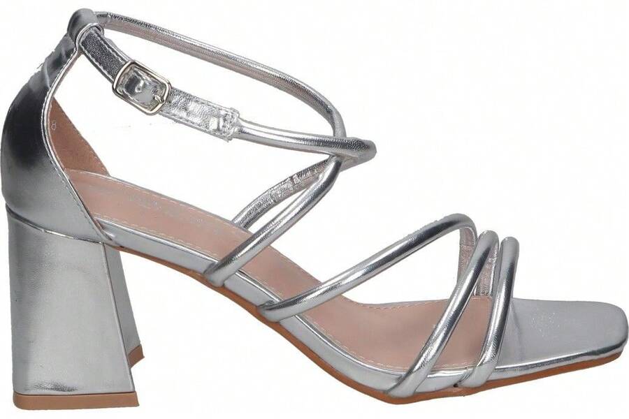 Women Heeled Sandals - 銀色 - 查看 1