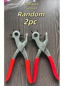 Heavy Duty Leather Punch Pliers With Powerful Grip Design, Unisex, Durable Material, Easy To Use, Quick To Learn, Professional Tool For Handmade Leather Goods, Leather Crafting Accessory, Ideal For Crafters, Suitable For Gift Or Personal Use - Red - View 14