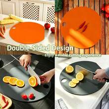 Multifunctional Silicone Folding Cutting Board, Thickened Double-Sided Use, Portable Outdoor Chopping Board, Also Can Be Used As Heat-Resistant Mat And Clay Pot Placemat - Multicolor - View 5