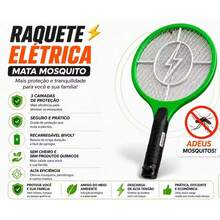 Raquete Elétrica Mata Mosquito Recarregável Bivolt Mata Moscas Insetos - A - Visão 4