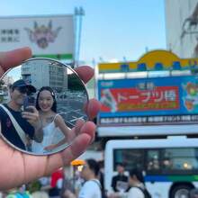 [Photo-Taking Gadget]Convex Reflective Mirror, Outdoor Wide-Angle Shooting Prop, Suitable For Travel And Concerts, Small Round Mirror, Travel Photography Accessory - one-size - View 2