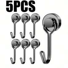 1/5/10pcs Magnetic Hooks 180° Swivel Heavy Duty Magnetic Hook, Magnetic Hooks, Suitable For Boats And Home Kitchen Hooks, Storage For Various Gadgets, Punch-Free Magnetic Hooks - View 15