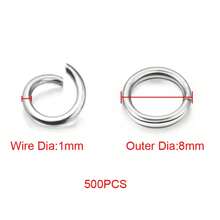 高級防褪色不鏽鋼跳環 500入 3/4/5/6/8mm 開口連接環 手作珠寶飾品配件 - 不銹鋼開口圈 - 查看 7