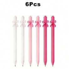 6/12/18pcs Bowknot Ballpoint Pens, Decorated With Cute Pink Bows, Girls Gift, Party Favors, Birthday Gift, Holiday Gift, Wedding Favors, School And Office Supplies - Multicolor - View 13