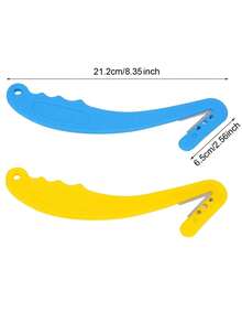 Blue Yellow Livestock Ear Tags Remover Cutter Portable Plastic Handle Ear Tag Cutting Tool Farm Animals Cattle Cow Goat Sheep Identification Tag Removal Knife - As Picture - View 2