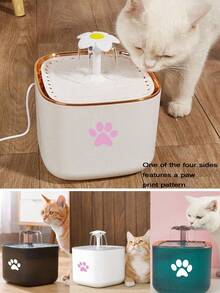 3L/101.45ozPet Water Fountain For Cats And Dogs, Automatic Drinking Fountain With Filter, Quiet Water Circulation System, Large Capacity Cat Water Dispenser, Easy To Clean(Replacement Filters Can Be Purchased Separately) - 3L - View 1