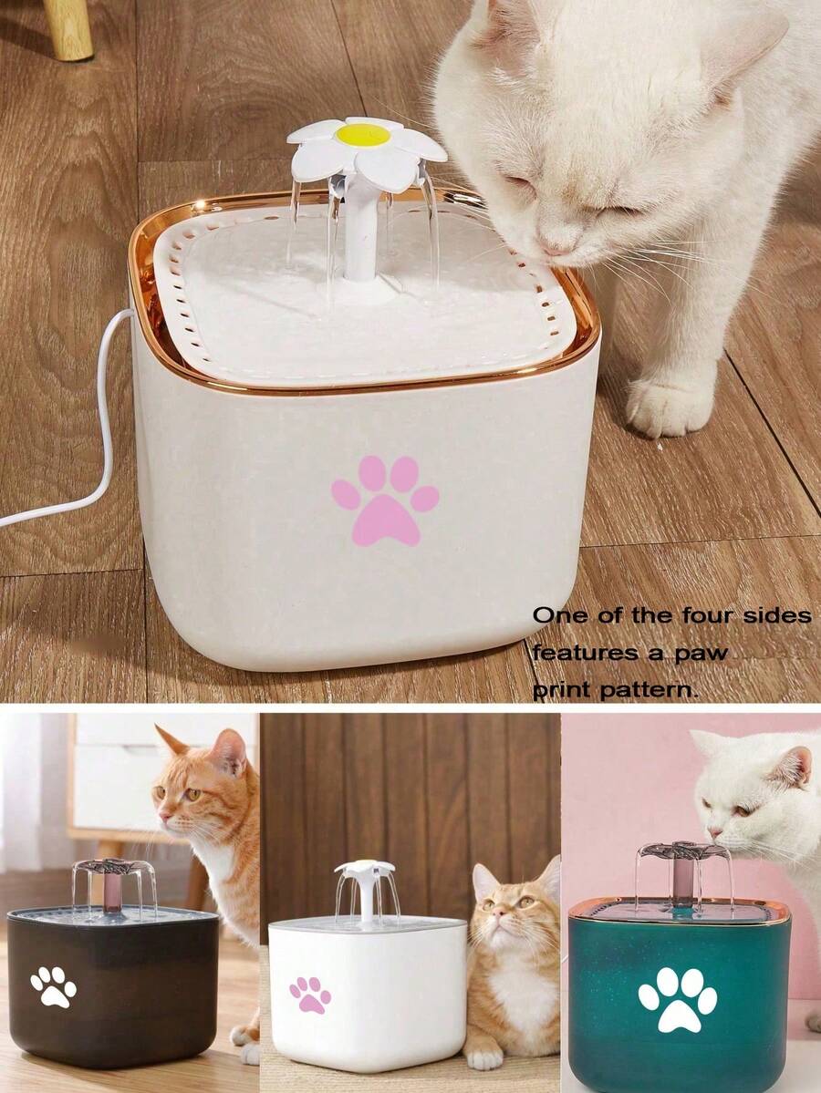 3L/101.45ozPet Water Fountain For Cats And Dogs, Automatic Drinking Fountain With Filter, Quiet Water Circulation System, Large Capacity Cat Water Dispenser, Easy To Clean(Replacement Filters Can Be Purchased Separately) - 3L - View 1