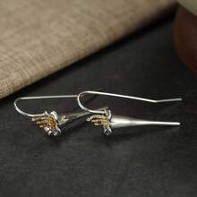 Vintage Fashion 3D Flower Pendant Earrings, Suitable For Party Handmade Accessories, Birthday Gift For Friends - Two-color - View 3