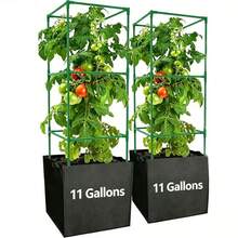 1pc Heavy Duty Square Planter Bag (42.5L / 11 Gallon) – Lightweight And Durable, Made Of Non-Woven Fabric; Suitable For Indoor And Outdoor Use, Perfect For Growing Vegetables And Flowers. - Black - View 1