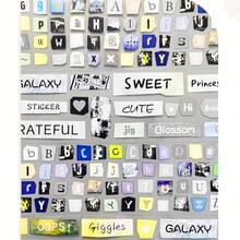 1 Roll English Letter Phrase PET Tape Stickers, Suitable For Notebook Decoration, Scrapbook Collage Material, Phone Case Decoration, Water Bottle Decoration, Waterproof Easy-Tear Planner Tape Stickers - A - View 4