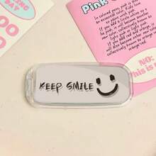 Ins Style Coconut Mirror Phone Stand Back Sticker Funny Mirror Transparent Slogan New Adhesive Cartoon Cute Animal Foldable Personalized Binge-Watching Phone Desktop Stand Minimalist Foldable Adorable For Women - Multicolor - View 4