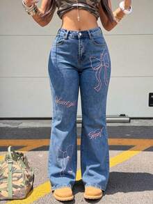 Women Jeans - Dusty Blue - View 2