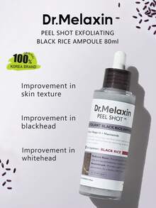Dr.Melaxin PEEL SHOT 黑米去角質安瓶，溫和去角質精華液，保濕配方，輕盈易吸收，提亮膚色並改善粗糙肌膚紋理，韓國化妝品 80ml/2.7 Fl.Oz - BLACK RICE - 查看 2