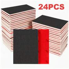 24 buah Spons Amplas Lembut Persegi 180-2500 Grit Amplas Basah/Kering, Blok Amplas yang Dapat Dicuci dan Digunakan Kembali untuk Permukaan Halus, Cocok untuk Kayu, Logam, Papan Gipsum, Kaca, Cat, Model, Pengamplasan dan Pemolesan Furnitur - Hitam - View 15