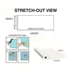 1 Roll Thick Transparent Sofa Protective Film Anti-Scratch, Waterproof, Easy To Tear And Cut, No ResidueSelf-Adhesive, Suitable For Furniture, Walls, MarbleTabletops And Kitchen Countertops - 45 cm X 300 cm - View 3