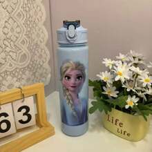 1 Pc Cute Cartoon Water Cups, Leak-Proof Plastic Sports Water Bottle, Cute Personalized Gift, Suitable For Outdoor Hiking, School, Office, Perfect Gift - Multicolor - View 10